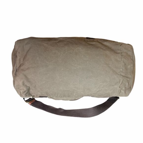 Steve Madden Canvas Duffel Bag Olive Green Travel Weekender Gym Tote - Picture 5 of 8